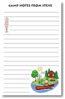 Pen At Hand Stick Figures - Large Full Color Notepads (Canoe Boy)